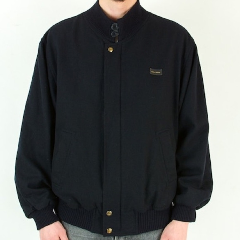 PAUL AND SHARK Mens Large Wool Sailing Bomber Jacket. Good Vintage Condition